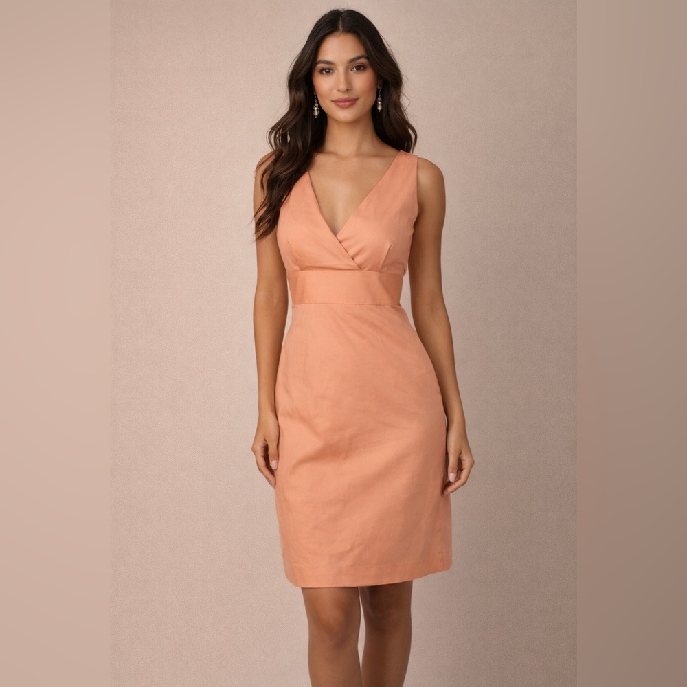 J Crew peach or salmon color sleeveless dress, size 2